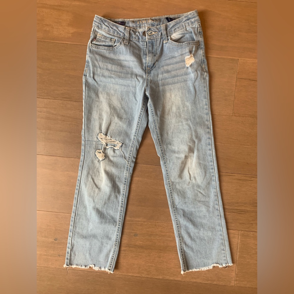 Two Pairs of Girls Size 10 Distressed Jeans